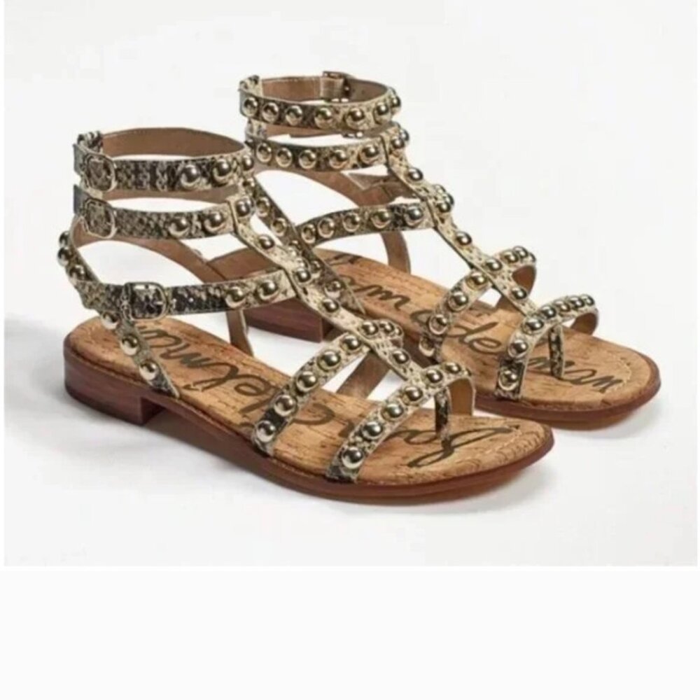 Sam Edelman Eavan Snakeskin Gladiator Sandal Sz 7 NWOB